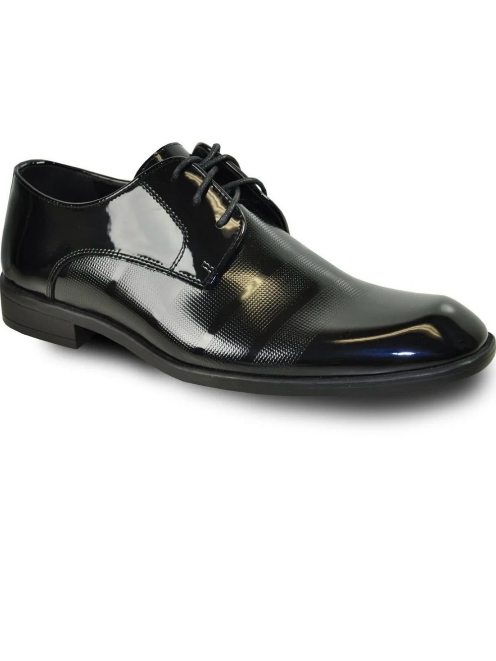 Men's Black Patent Dress Oxfords vangelo